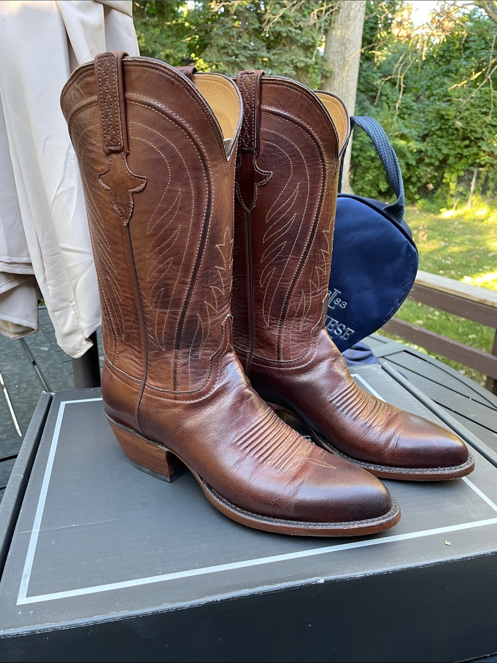 Lucchese Women’s Boot Summer Style Size 8.5C Burnished Tan